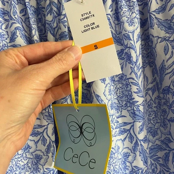 Cece Puff Sleeve Top NWT SZ Small Boho Feminine Romantic Office Career Festival - Picture 5 of 8